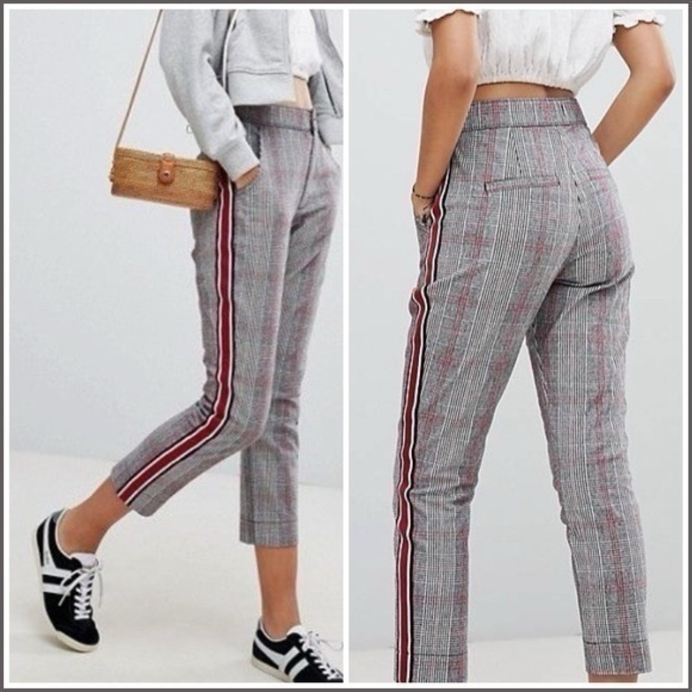 Hollister Prince of Wales Check Cropped Pant